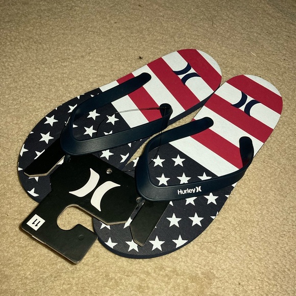 NWT Hurley Patriotic Sandals - Picture 3 of 3